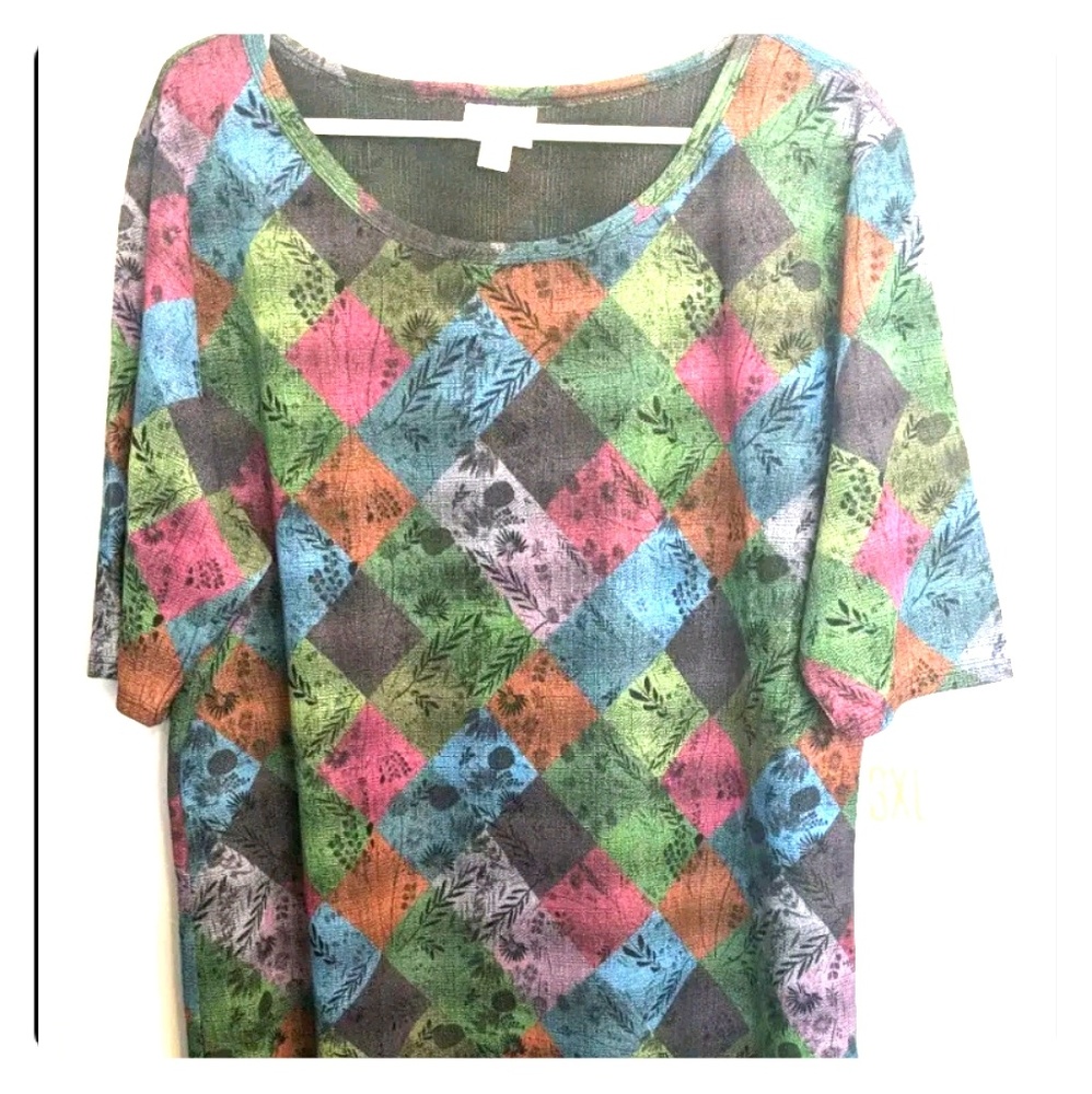 NWT Lularoe Julia 3XL Patchwork Multicolored